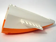 Aircraft Fuselage Aft Section Curved with Fixed Orange Base and White Hard Rubber Tip