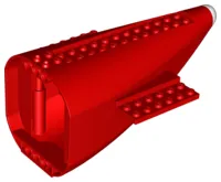 Aircraft Fuselage Aft Section Curved with Fixed Red Base and White Hard Rubber Tip