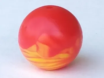 Ball, Bionicle Zamor Sphere with Marbled Bright Light Orange Pattern
