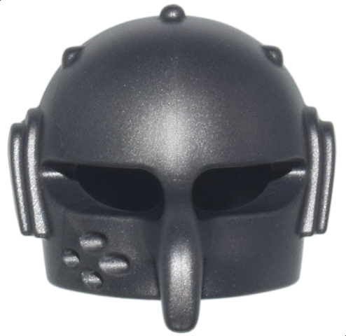 Minifigure, Headgear Helmet Castle / Fantasy Rounded with Rivets, Mask with Eye Holes and Long Curved Beak