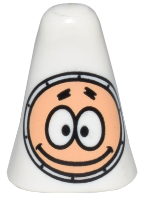 Minifigure, Head, Modified Patrick with Spacesuit Pattern