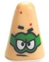 Minifigure, Head, Modified Patrick with Bright Green Mask Pattern