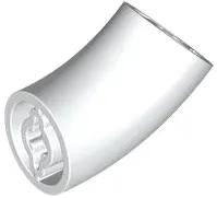 Brick, Round 2 x 2 D. 45 degrees Elbow (27.7mm Standing Height)