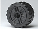 Wheel 18mm D. x 14mm with Pin Hole, Fake Bolts and Shallow Spokes with Black Tire 24 x 14 Shallow Tread (55981 / 30648)
