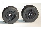 Wheel 18mm D. x 14mm with Axle Hole, Fake Bolts and Shallow Spokes with Black Tire 30.4 x 14 Solid (55982 / 58090)