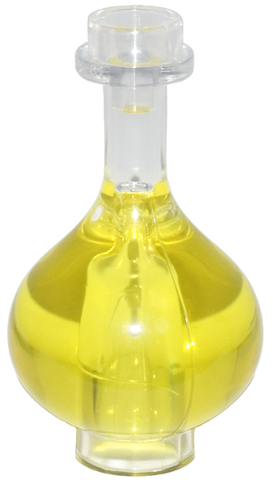 Minifigure, Utensil Bottle, Florence Flask with Molded Trans-Yellow Fluid Pattern