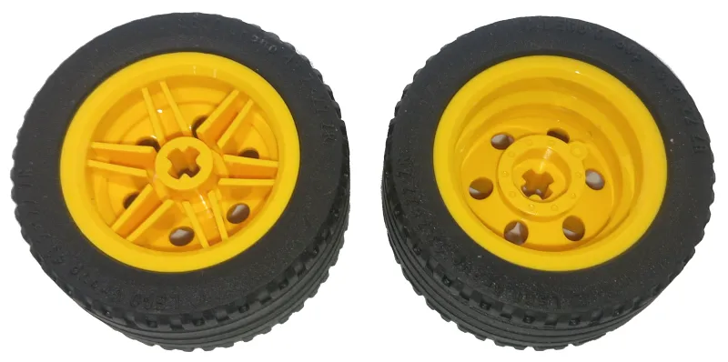 Wheel 30.4mm D. x 20mm with No Pin Holes and Reinforced Rim with Black Tire 43.2 x 22 ZR (56145 / 44309)