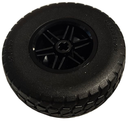 Wheel 30.4mm D. x 20mm with No Pin Holes and Reinforced Rim with Black Tire 55.9 x 22 (56145 / 6620)