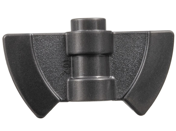 Minifigure, Weapon Axe Head, Double with Through Hole for Bar