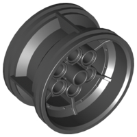 Wheel 43.2mm D. x 26mm Technic Racing Small, 6 Pin Holes