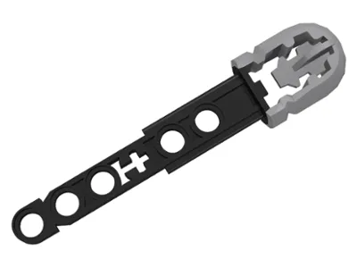 Projectile Arrow, Liftarm Shaft with Molded Light Bluish Gray Flexible Rubber Hollow End Pattern