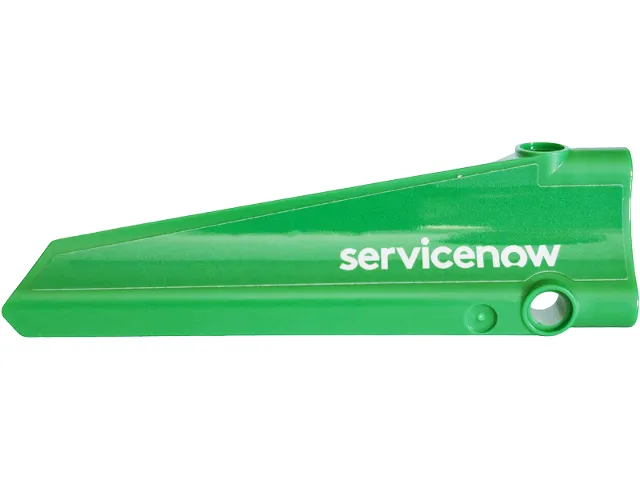 Technic, Panel Inverted Fairing #41 Long Smooth, Side B with White 'servicenow' Pattern (Sticker) - Set 42240