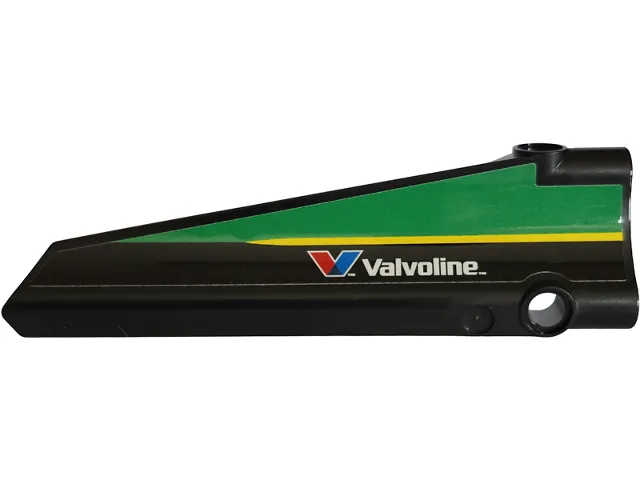 Technic, Panel Inverted Fairing #41 Long Smooth, Side B with White 'Valvoline', Green Panel and Yellow Stripe Pattern (Sticker) - Set 42240