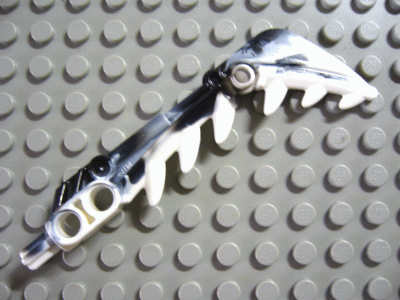 Bionicle Weapon Sword with Teeth with Marbled Black Pattern