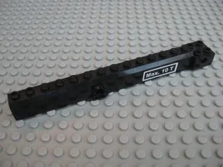 Crane Arm Outside, Wide with Pin Hole at Mid-Point with 'Max. 10 T' Pattern on Both Sides (Stickers) - Set 7992