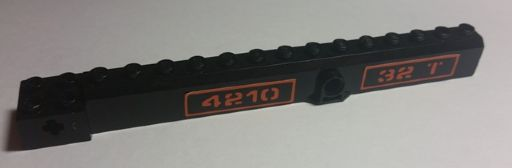 Crane Arm Outside, Wide with Pin Hole at Mid-Point with '32-T' and '4210' Pattern on Both Sides (Stickers) - Set 4210