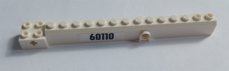 Crane Arm Outside, Wide with Pin Hole at Mid-Point with Black '60110' Pattern on Both Sides (Stickers) - Set 60110