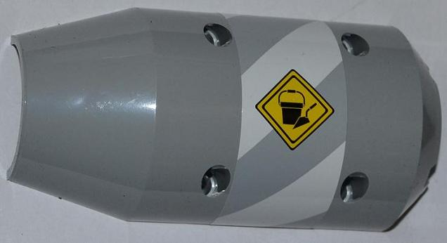 Vehicle, Tipper Drum 3 x 6 x 10 Half with 4 Pin Holes and Bucket and Trowel on Sign Pattern Model Right (Sticker) - Set 60018