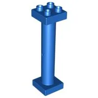 Duplo Support Column 2 x 2 x 6 Round with Open Latticed Back