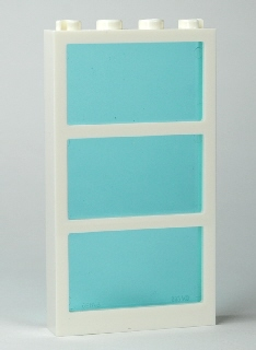 Window 1 x 4 x 6 with 3 Panes with Trans-Light Blue Glass (57894 / 57895)