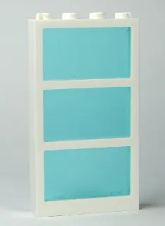 Window 1 x 4 x 6 with 3 Panes with Trans-Light Blue Glass (57894 / 57895)
