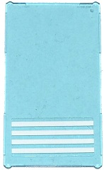 Glass for Window 1 x 4 x 6 with 4 White Stripes Pattern (Sticker) - Sets 7498 / 7744 / 60047 / 60130