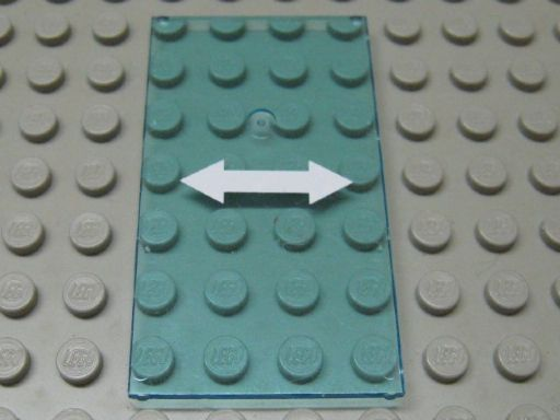 Glass for Window 1 x 4 x 6 with White Arrow Double Pattern (Sticker) - Set  7945