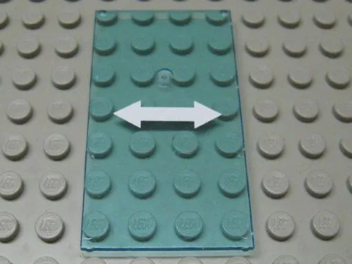 Glass for Window 1 x 4 x 6 with White Arrow Double Pattern (Sticker) - Set  7945