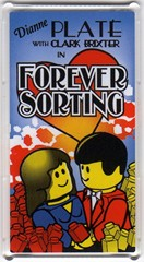 Glass for Window 1 x 4 x 6 with 'FOREVER SORTING' Movie Poster Pattern Both Sides (Stickers) - Set 10232