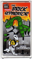 Glass for Window 1 x 4 x 6 with 'THE BRICK SEPARATOR' Movie Poster Pattern Both Sides (Stickers) - Set 10232