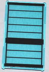 Glass for Window 1 x 4 x 6 with Black Stripes Pattern (Sticker) - Set 76005