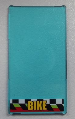 Glass for Window 1 x 4 x 6 with 'BIKE' on Checkered Background Pattern (Sticker) - Set 60026