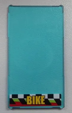 Glass for Window 1 x 4 x 6 with 'BIKE' on Checkered Background Pattern (Sticker) - Set 60026