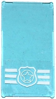 Glass for Window 1 x 4 x 6 with Police Badge on 3 White Stripes Pattern (Sticker) - Set 60069