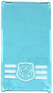 Glass for Window 1 x 4 x 6 with Police Badge on 3 White Stripes Pattern (Sticker) - Set 60069