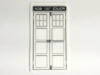 Glass for Window 1 x 4 x 6 with 'POLICE PUBLIC CALL BOX' Mirror Image Tardis Door Pattern