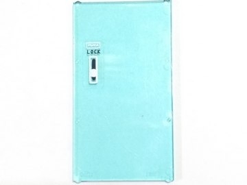 Glass for Window 1 x 4 x 6 with Door Lock and 'LOCK' Pattern (Sticker) - Set 70165