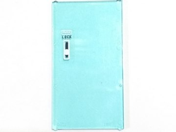 Glass for Window 1 x 4 x 6 with Door Lock and 'LOCK' Pattern (Sticker) - Set 70165