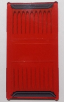 Glass for Window 1 x 4 x 6 with Red Laser Bars Pattern (Stickers) - Set 76048