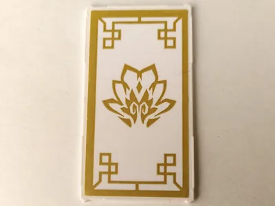 Glass for Window 1 x 4 x 6 with Gold Flower Pattern (Sticker) - Set 70643