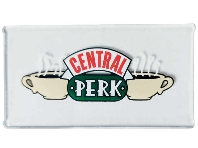 Glass for Window 1 x 4 x 6 with 2 Cups of Coffee and  'CENTRAL PERK' Pattern