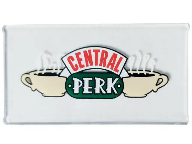 Glass for Window 1 x 4 x 6 with 2 Cups of Coffee and  'CENTRAL PERK' Pattern