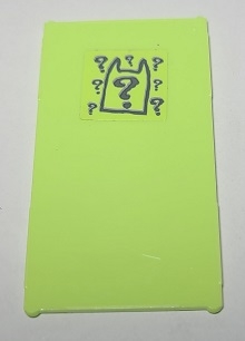 Glass for Window 1 x 4 x 6 with Batman Cowl Outline and Riddler Question Marks and Tally Marks on Opposite Side Pattern (Stickers) - Set 70912