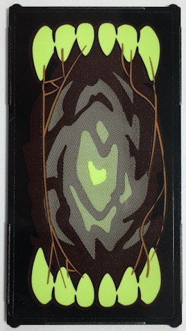 Glass for Window 1 x 4 x 6 with Open Mouth with Yellowish Green Sharp Teeth, Medium Nougat Cobwebs Pattern Model Right Side (Sticker) - Set 70425