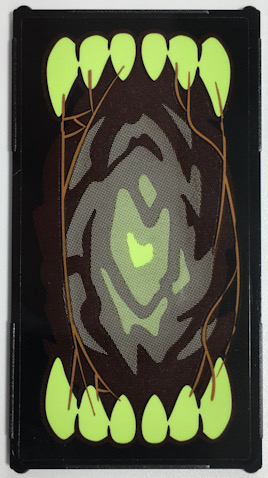 Glass for Window 1 x 4 x 6 with Open Mouth with Yellowish Green Sharp Teeth, Medium Nougat Cobwebs Pattern Model Right Side (Sticker) - Set 70425