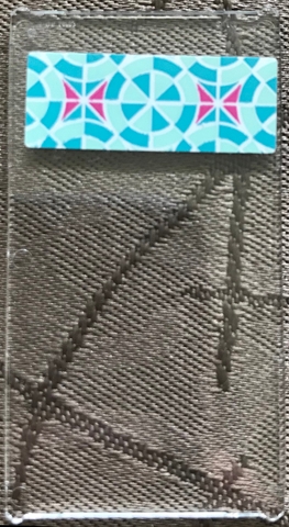 Glass for Window 1 x 4 x 6 with Dark Pink, Light Aqua and Medium Azure Mosaic Tiles Pattern (Sticker) - Set 41347