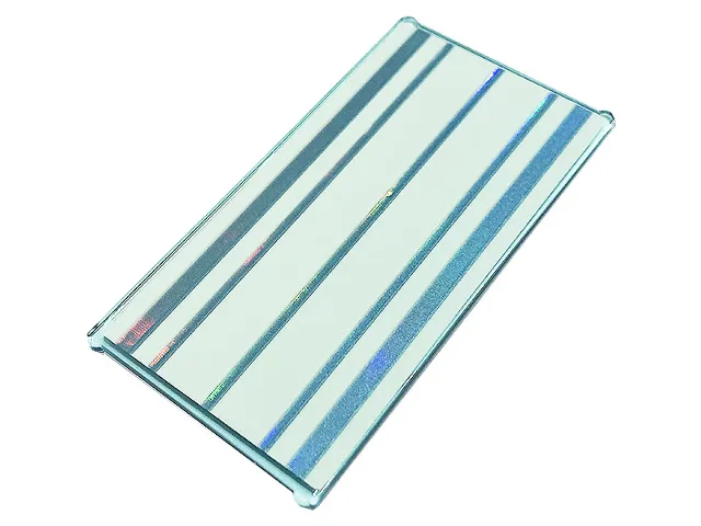 Glass for Window 1 x 4 x 6 with Metallic Light Blue Ice Crystals, Lines Pattern (Sticker) - Set 43197