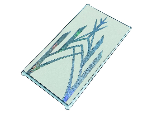 Glass for Window 1 x 4 x 6 with Metallic Light Blue Ice Crystals, Arch and Shards Pattern (Sticker) - Set 43197