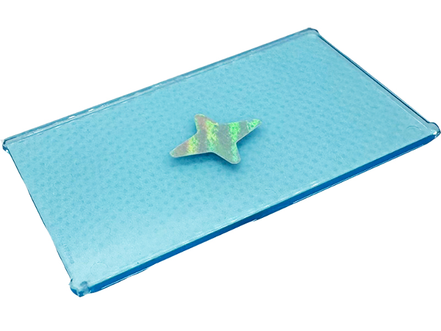 Glass for Window 1 x 4 x 6 with Iridescent Mirrored Star in Center Pattern (Sticker) - Set 41713