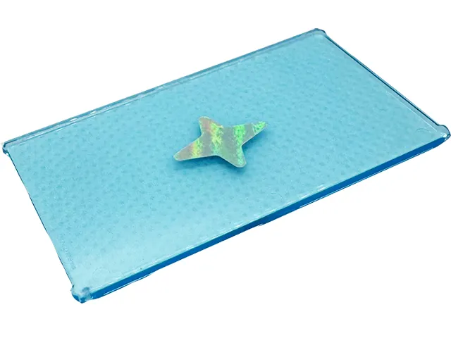 Glass for Window 1 x 4 x 6 with Iridescent Mirrored Star in Center Pattern (Sticker) - Set 41713